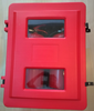 Coffret d'extincteur en plastique rouge pour extincteur double, taille 715x540x270mm