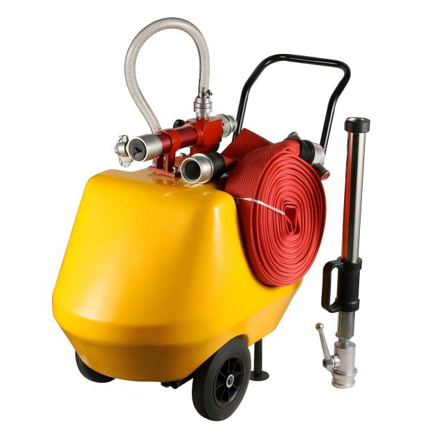 Système de mousse mobile semi-fixe (chariot) jaune 120/140L/200L