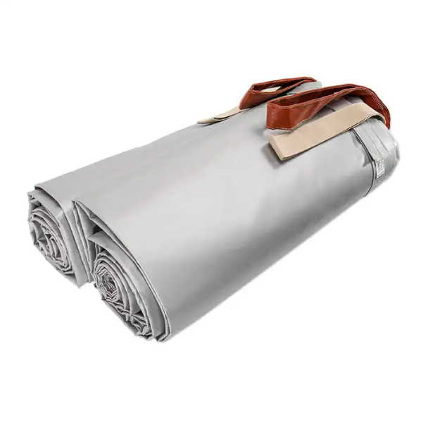 Couverture anti-feu de batterie au lithium pour voiture EV couverture anti-feu enduite de silicone graphite de 19,8 x 26 pieds