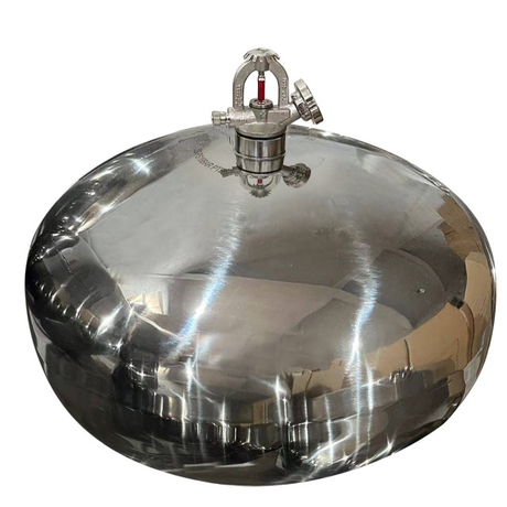 Extincteur automatique à poudre sèche en acier inoxydable 6KG 