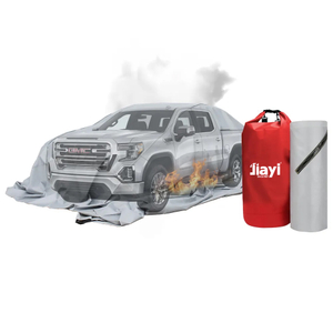 Couverture enduite extrêmement grande de feu de voiture de véhicules électriques de tissu de fibre de verre de 6*8m