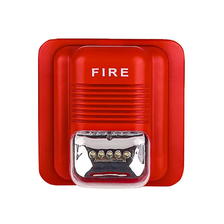 Système d'alarme incendie conventionnel 12V/24V avec lumière flash LED pour les urgences incendie