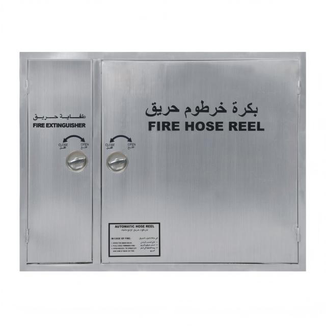 Armoire à enrouleur de tuyau d'incendie avec porte simple et double en acier/SS