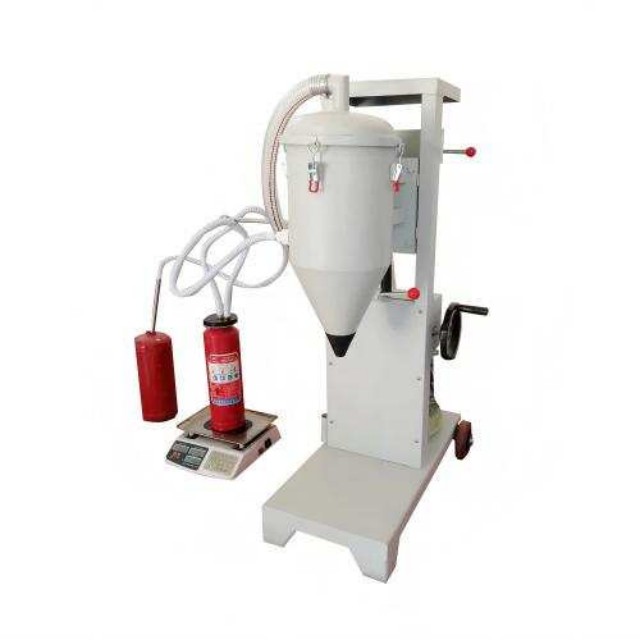 Machine de remplissage d'extincteur à poudre chimique sèche à grande vitesse semi-automatisée approuvée CE