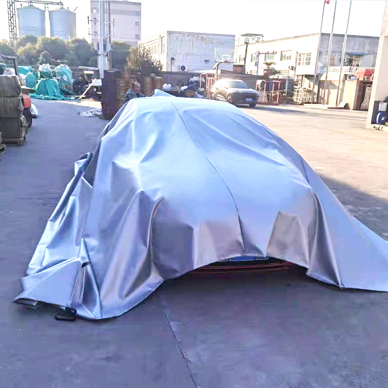 Couverture enduite extrêmement grande de feu de voiture de véhicules électriques de tissu de fibre de verre de 6*8m