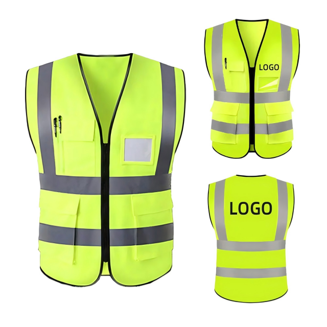 Gilet de sécurité personnalisable haute visibilité avec bande réfléchissante
