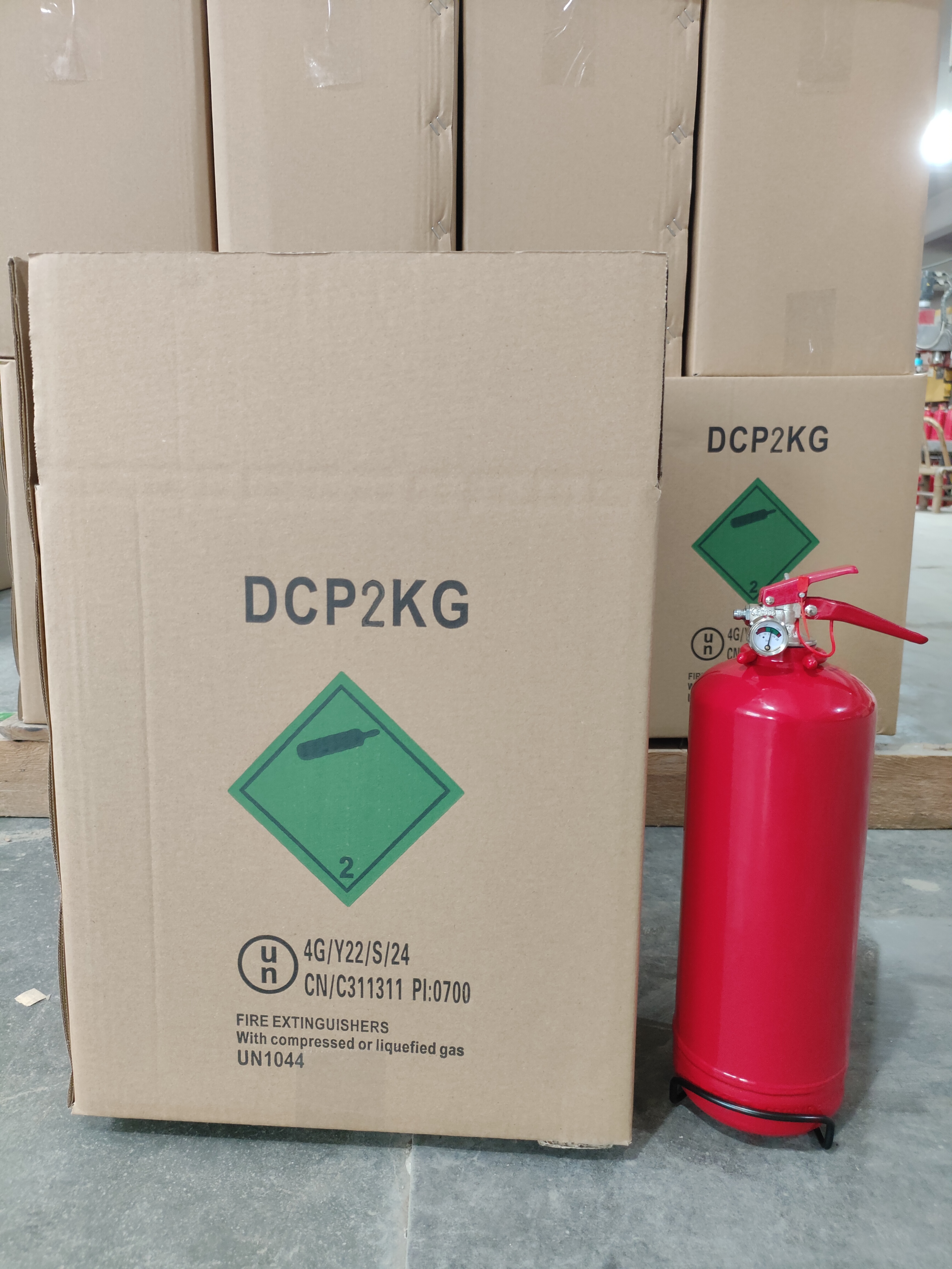 extincteur sec de la poudre 2kg avec le CE en laiton de valve approuvé