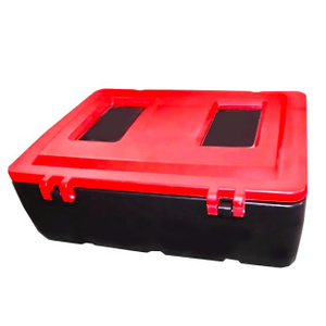 Coffret d'extincteur en plastique rouge pour extincteur double, taille 715x540x270mm