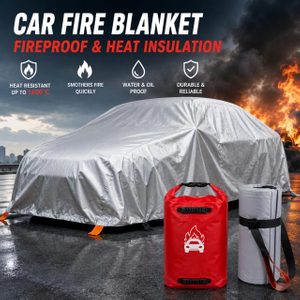 Couverture enduite extrêmement grande de feu de voiture de véhicules électriques de tissu de fibre de verre de 6*8m